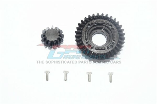 GPM-UDR1200S-BK Unlimited Desert Racer High Carbon Steel Rear Differential Hollow Wheel & Pinion -6 Piece Set