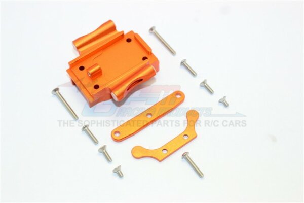 GPM-XO013A-OR XO-1 Aluminium rear differential floor plate with stainless steel screws - 1 set