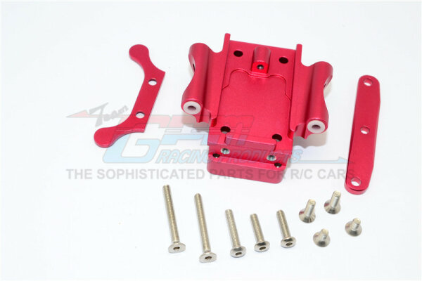 GPM-XO013A-R XO-1 Aluminium rear differential base plate with stainless steel screws - 1 set