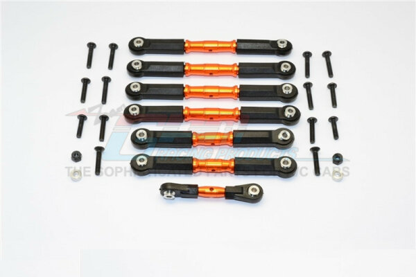 GPM-XO160-OR-BEBK XO-1 Aluminium tie rod set - set of 7