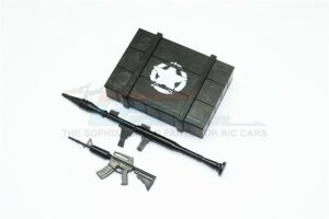 GPM-ZSP023-OC TRX-4 Defender Scalezubeh&ouml;r Waffenkiste + Waffe f&uuml;r Crawler (A) -3-teiliges Set