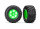Traxxas TRX7772G Tyres on rims X-Maxx green, Maxx AT tyres (2 pcs.)