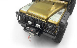 RC4WD VVV-C0720 Paraurti a cammello con supporto per verricello e luci IPF per Traxxas TRX-4 Land Rover Defender