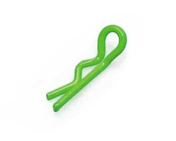 Robitronic RS016G body clips bright green (10 pcs.)