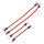 Robitronic R21003R Sangles de serrage avec crochet rouge élastique (2 paires)