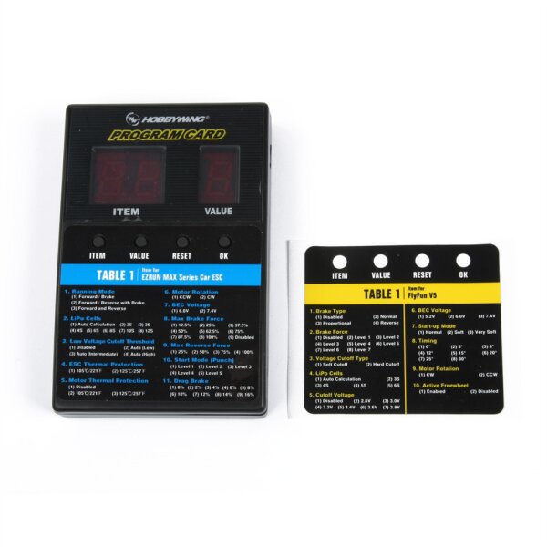 Hobbywing HW30501003 LED programming box for Xerun, Ezrun, Seaking