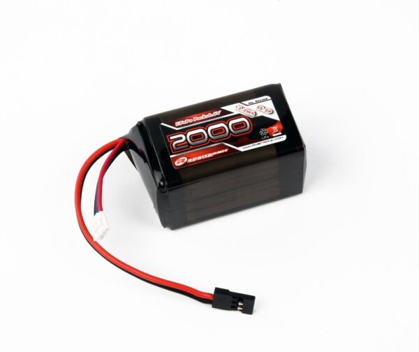 Robitronic R05208 LiFe Battery 2000mAh 2S 2/3A Hump Size Receiver Pack (EH)