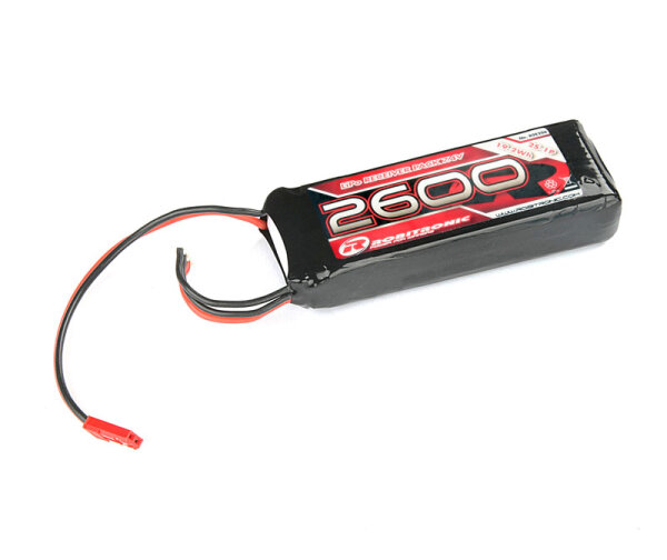 Robitronic R05206 LiPo Batterij 2600mAh 2S 2/3A Rechte Ontvanger Pack (EH)