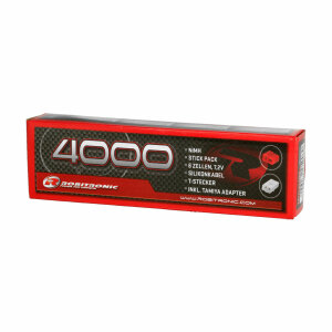 Robitronic SC4000T Batteria NiMH 4000mAh 7,2V Pacchetto stick con connettore a T e Tamiya