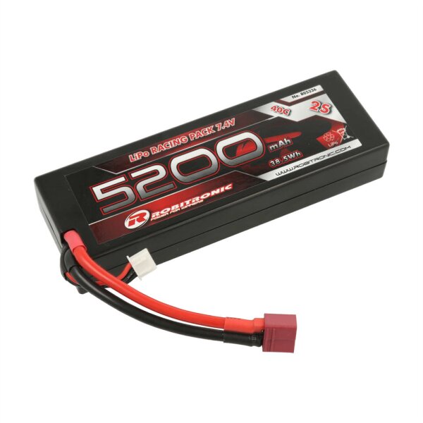 Robitronic R05236 LiPo Batterij 5200mAh 2S 40C T-Connector