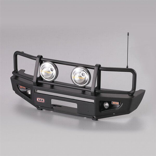 Killerbody KB48689 Bumper with LED headlight Alu black for 1/10 Truck