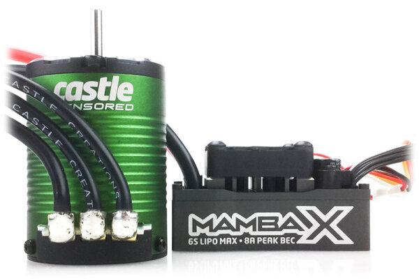 Castle-Creations 010-0155-05 Mamba X, 25.2V Wp Esc And 1515-2200Kv Sensored E-Buggy Combo