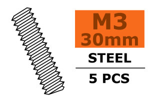 GForce GF-0160-002 Gewindestange M3X30 Stahl 5 St