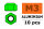 GForce GF-0400-031 Dado esagonale in alluminio autobloccante M3 verde 10 pezzi