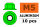 GForce GF-0401-051 Dado esagonale in alluminio autobloccante M5 con collare verde 10 pezzi