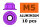 GForce GF-0401-052 Aluminium Ecrou hexagonal autobloquant M5 avec collerette Violet 10 pces