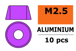GForce GF-0406-022 Aluminium Unterlegscheibe F&uuml;r M2.5 Zylinderkopfschrauben Ad=7Mm Violet 10 St
