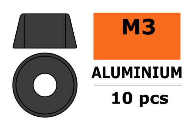 GForce GF-0406-033 Aluminium Washer For M3 Cylinder Head Bolt Ad=8Mm Gun Metal 10pcs