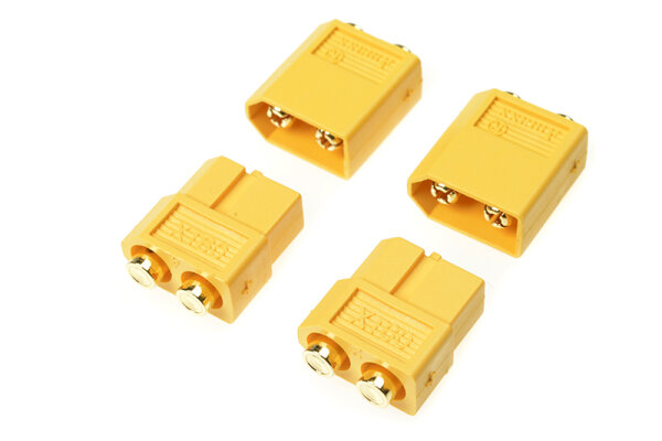 GForce GF-1042-001 Connector XT-60Pb Gold contacts male + female 2 pairs