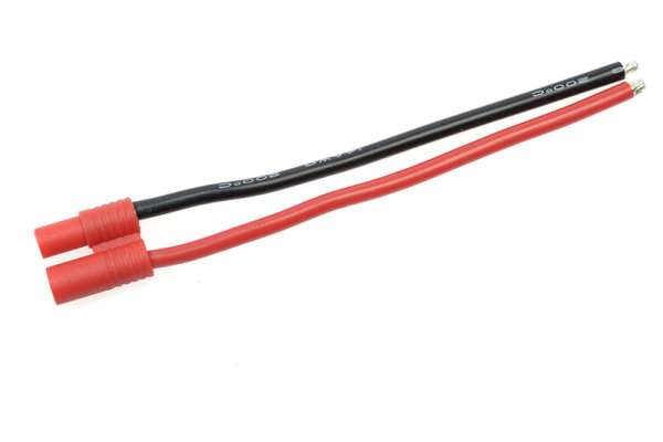 GForce GF-1061-003 Connector With Cable 3.5Mm Gold Contacts Socket 14Awg Silicone Cable 10Cm 1 pc