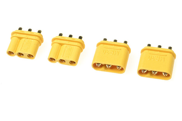 GForce GF-1087-001 Connector Mr-30Pb 3-pole gold-plated male + female 2 pairs