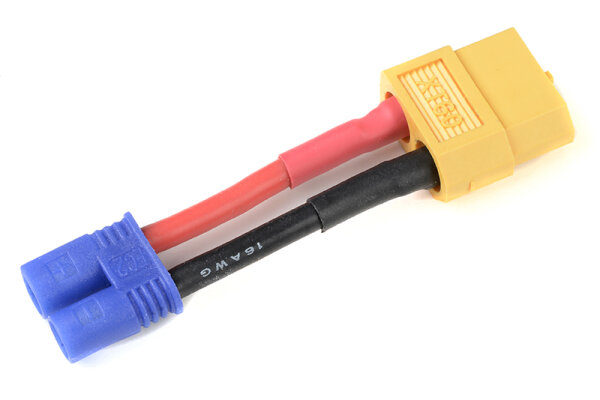 GForce GF-1301-094 power adapter cable Ec-2 plug <=> XT-60 socket 14Awg silicone cable 1 pc