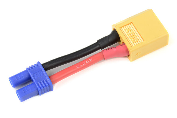 GForce GF-1301-099 Power adapter cable Ec-2 socket <=> XT-60 plug 14Awg silicone cable 1 pc