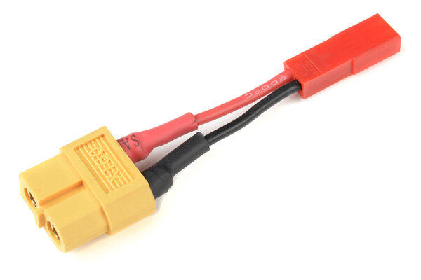 GForce GF-1301-142 power adapter cable XT-60 socket <=> Bec plug 20Awg silicone cable 1 pc.