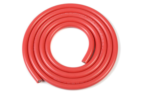 GForce GF-1341-020 Silicone Cable Powerflex Pro+ Red 10Awg 2683/0.05 Strands Ad 5.5Mm 1M