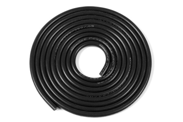 GForce GF-1341-061 Silicone Cable Powerflex Pro+ Black 18Awg 380/0.05 Strands Ad 2.3Mm 1M