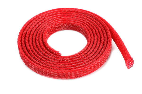 GForce GF-1476-012 Cable protection sleeve Braided 6Mm Red 1M