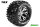 Team Louise L-T3202SC Mt-Pioneer 1-10 Monster Truck Pneus Finis Collés Soft 2.8" Jantes Chrome 0-Offset 2.8" Jantes Chrome 0-Offset Ep Stampede 2Wd Arrière Ep Rustler 2Wd Arrière Ep Mon (2 pcs.)