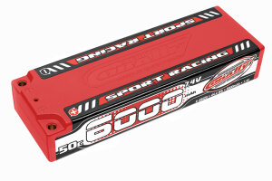 Team Corally C-49420 Sport Racing 50C Lipo Battery 6000Mah 7.4V Stick 2S 4Mm Bullit