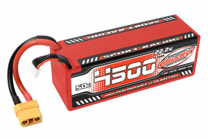 Team Corally C-49431 Sport Racing 50C Lipo Battery 4500Mah 22.2V Stick 6S Hard Wire Xt90