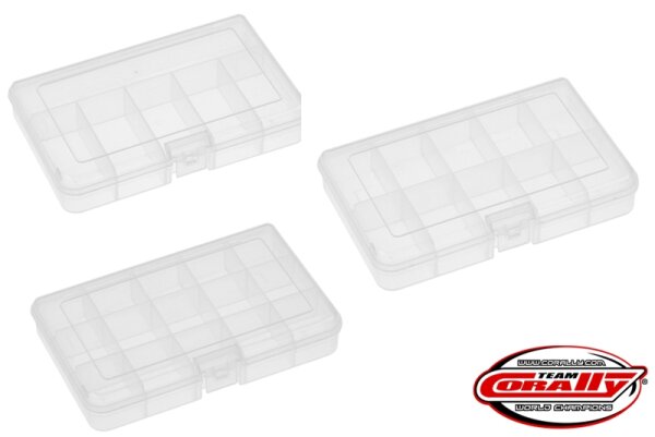 Team Corally C-90259 Set di scatole di assortimento 3 pezzi medio 165X112X31Mm