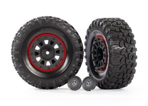 Traxxas TRX8874 Tyres on rims black (requires #8255A long...