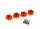 Traxxas TRX8956T hatszögletu kerékagy alumínium narancssárga