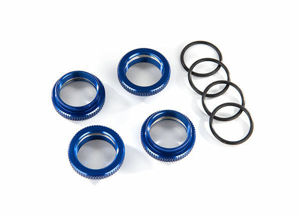 Traxxas TRX8968X spring plate alloy blue GT-Maxx (4) (with O-ring)