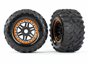 Traxxas TRX8972T Tyre mounted on rim Rim black/orange...