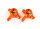 Traxxas TRX6837A Steering arm 6061-T6 alloy orange anodised l/r