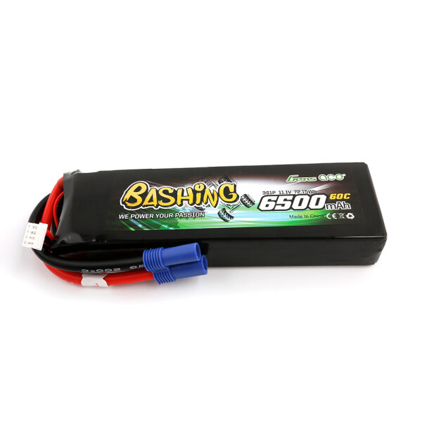 Gens Ace B-60C-6500-3S1P-Bashing-EC5 6500mAh 11.1V 3S LiPo Battery 60C EC5