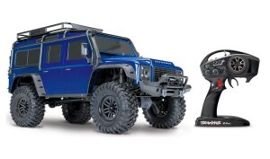 Traxxas 82056-4 TRX-4 Land Rover Defender blue 1/10th scale 4WD RTR Crawler TQi 2.4GHz Wireless
