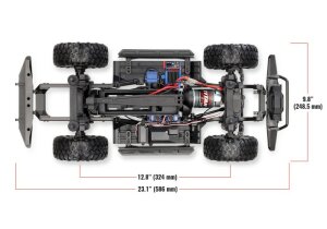 Traxxas 82056-4 TRX-4 Land Rover Defender kék 1:10 4WD RTR Crawler TQi 2,4 GHz-es vezeték nélküli rendszer