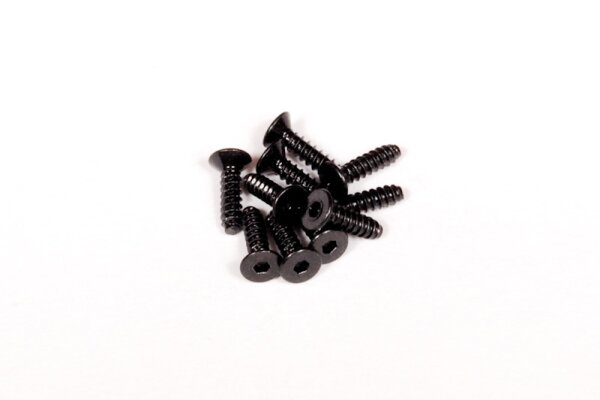 Innensechskant Gewindebohrer Flachkopf M3x8mm, Schwarz – 10 Stück, Für Präzise Metall- Und Holzverbindungen