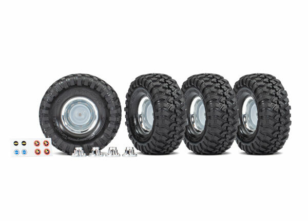 Traxxas TRX8166X Tyres on chrome rims CANYON Trail 4.6x1.9 (4)