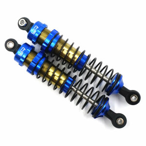 Yeah-Racing TRSL-016BU Aluminium TR-XB 90mm Big Bore Schokbreker voor Traxxas 1/10 Slash Stampede Bandit Arrma RC Blauw