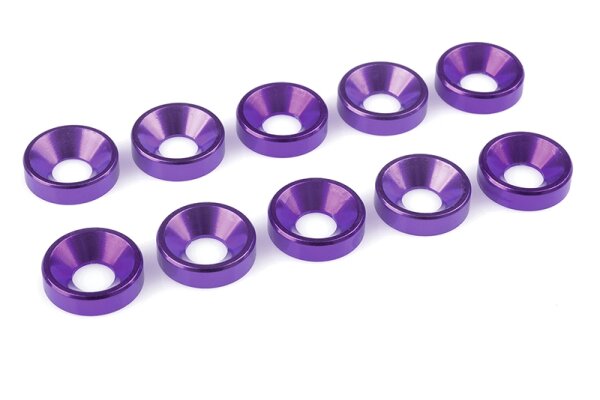 Team Corally C-31222 Team Corally - Aluminium washer - for M5 countersunk screws - AD=12mm - Violet - 10 pc