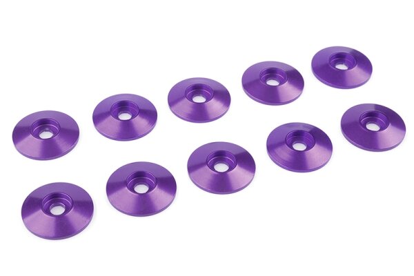 Team Corally C-31312 Team Corally - aluminium washer - for M3 pan head screws - AD=15mm - purple - 10pcs