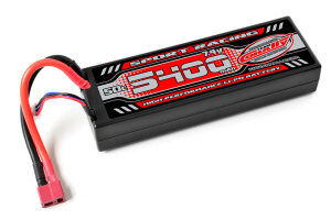 Team Corally C-49125-D Sport Racing 50C - 5400Mah - 2S - 7,4V - T-Plug - Hard Case