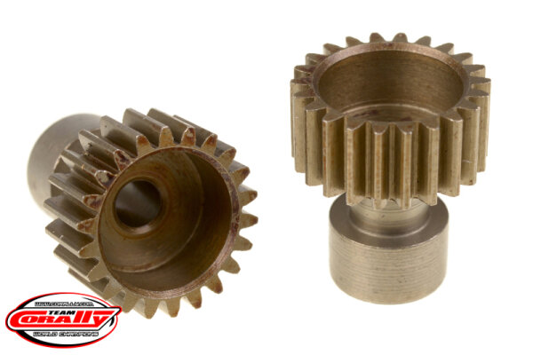 Team Corally C-71122 Team Corally - 48 DP Pinion - Long Boss - Gehard staal - 22 tanden - ø3.17mm